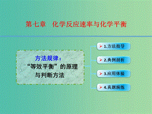 高考化學一輪復習 7.13方法規(guī)律“等效平衡”的原理與判斷方法課件.ppt