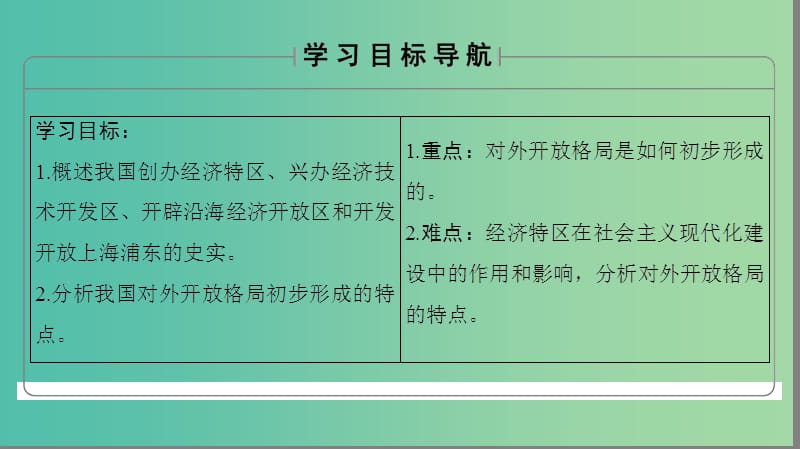 高中历史第4单元中国特色社会主义建设的道路第13课对外开放格局的初步形成课件新人教版.ppt_第2页