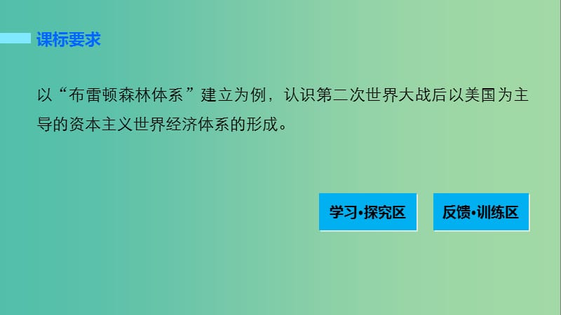 高中历史 专题八 当今世界经济的全球化趋势 1 二战后资本主义世界经济体系的形成课件 人民版必修2.ppt_第2页