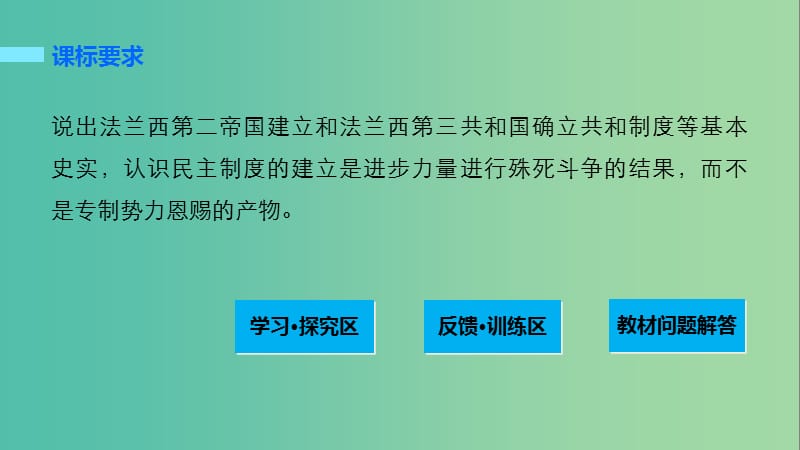 高中历史 第五单元 法国民主力量与专制势力的斗争 3 法国资产阶级共和制度的最终确立课件 新人教版选修2.ppt_第2页