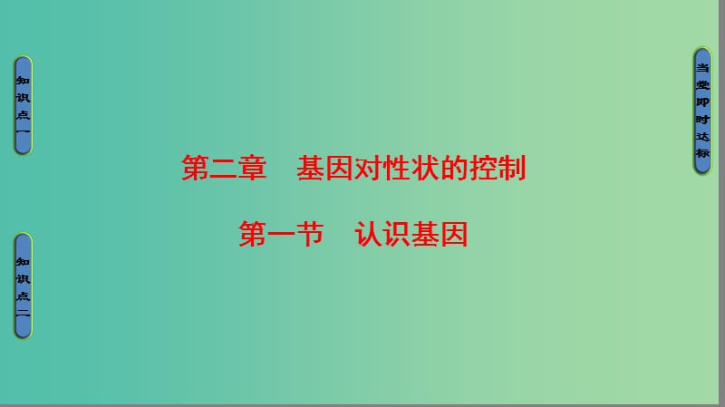 高中生物 第3单元 遗传与变异的分子基础 第2章 基因对性状的控制 第1节 认识基因课件 中图版必修2.ppt_第1页