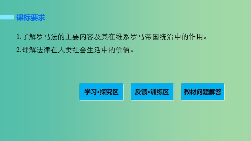 高中历史 专题六 古代希腊、罗马的政治文明 2 罗马人的法律课件 人民版必修1.ppt_第2页