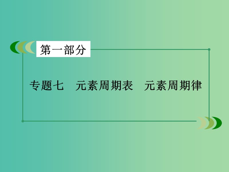 高考化学二轮复习 专题7 元素周期表 元素周期律课件.ppt_第2页