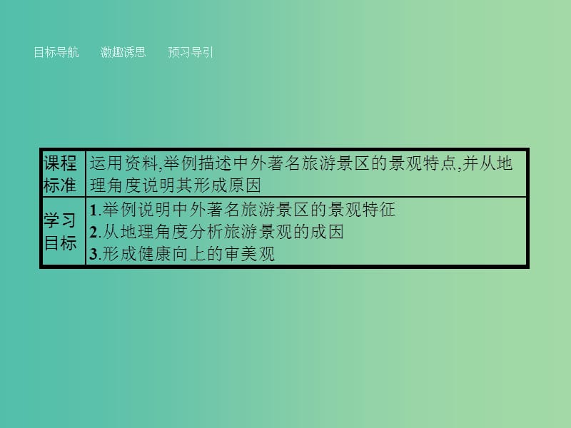 高中地理 3.3 中外著名旅游景观欣赏课件 新人教版选修3.ppt_第2页