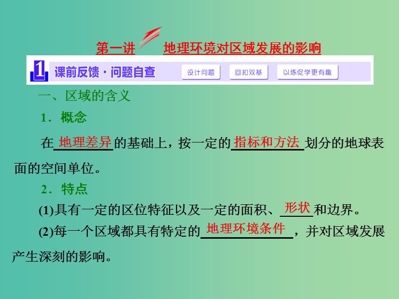 高考地理第一轮总复习 第十二章 第一讲 地理环境对区域发展的影响课件.ppt_第2页