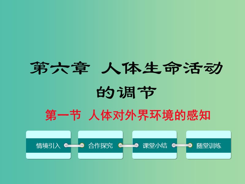 七年级生物下册 第六章 第一节 人体对外界环境的感知课件 （新版）新人教版.ppt_第1页