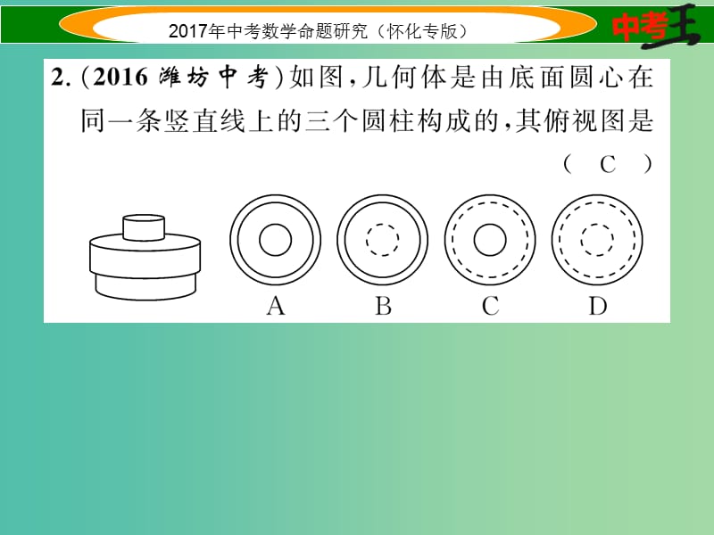 中考数学总复习 第一编 教材知识梳理篇 第六章 图形的变化 第三节 视图与投影（精练）课件.ppt_第3页