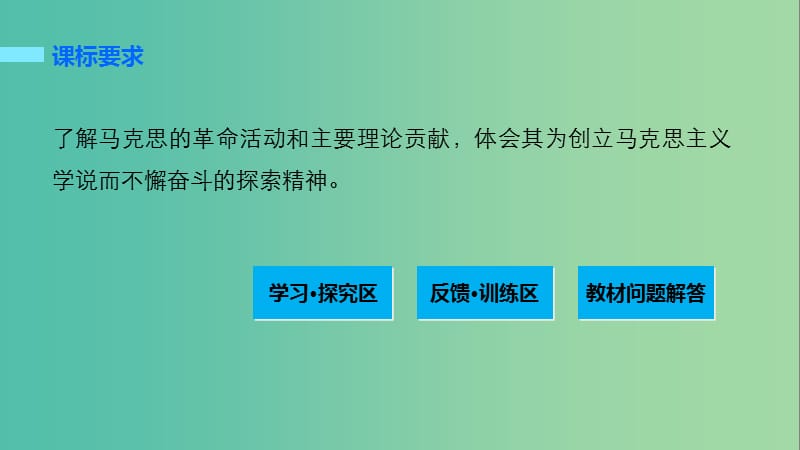 高中历史 第五单元 无产阶级革命家 1 科学社会主义的奠基人马克思课件 新人教版选修4.ppt_第2页