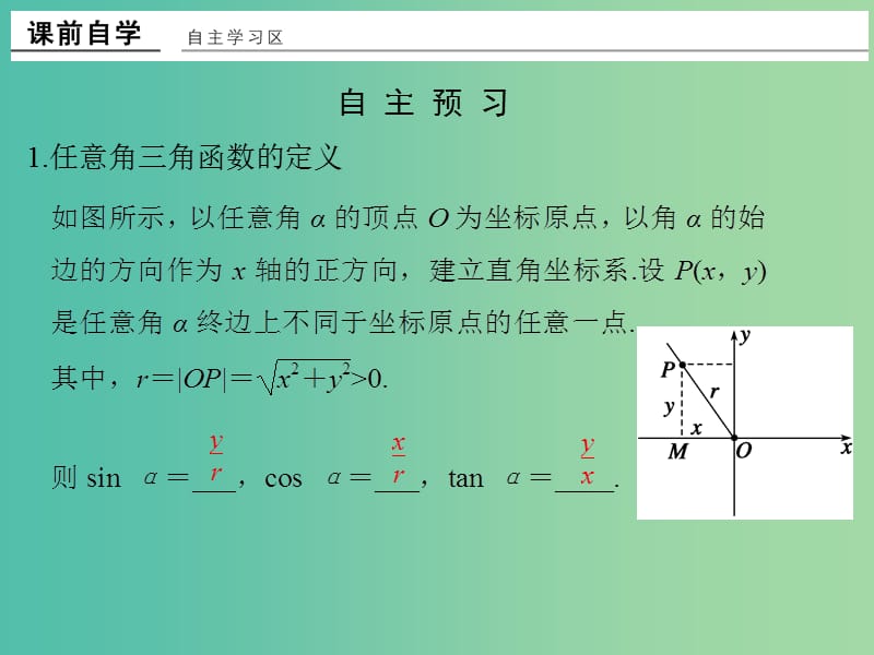 高中数学 第一章 三角函数 1.2.2 同角三角函数的基本关系课件 新人教版必修4.ppt_第2页