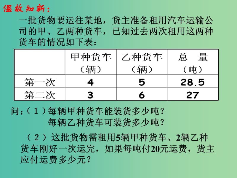 七年级数学下册《8.3 二元一次方程组解决实际问题》课件3 （新版）新人教版.ppt_第3页