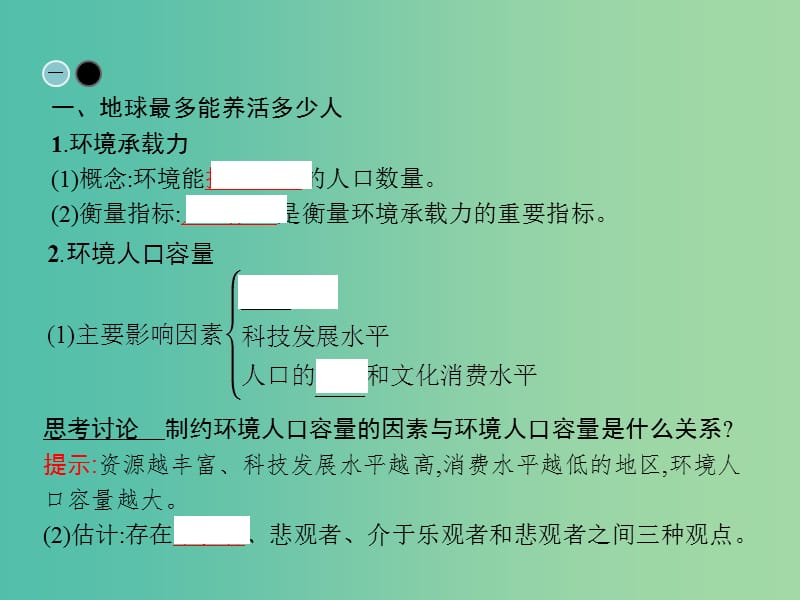 高中地理 第一章 人口的变化 第三节 人口的合理容量课件 新人教版必修2.ppt_第3页