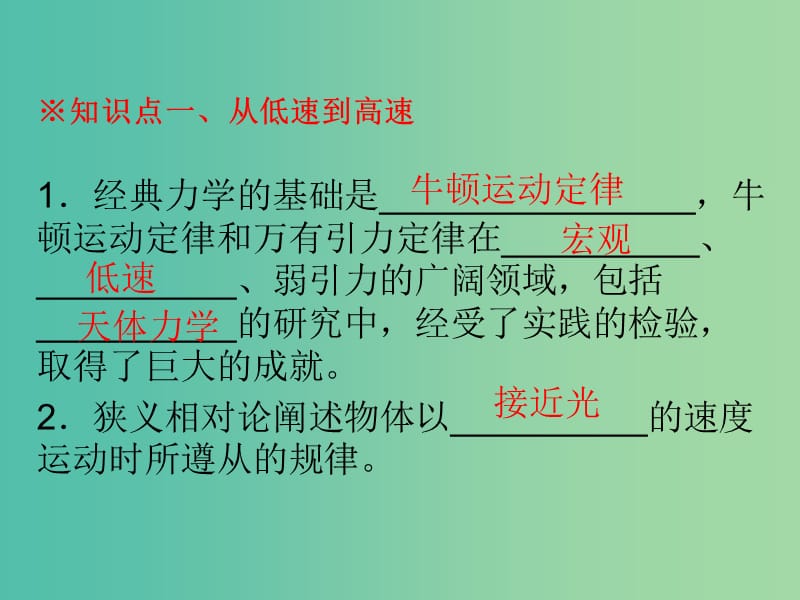 高中物理专题6.6经典力学的局限性课件基础版新人教版.ppt_第2页