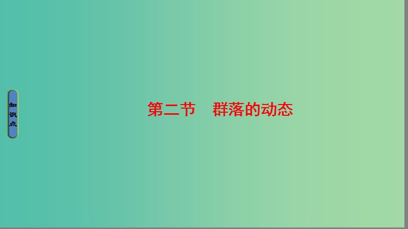 高中生物 第2单元 生物群体的稳态与调节 第2章 群落的稳态与调节 第2节 群落的动态课件 中图版必修3.ppt_第1页