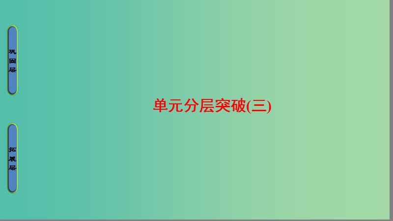 高中地理 第3单元 区域资源、环境与可持续发展分层突破课件 鲁教版必修3.ppt_第1页