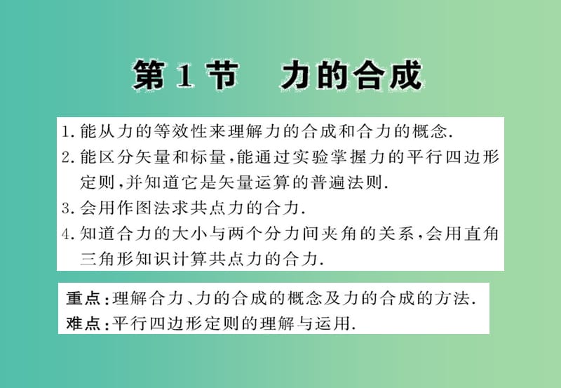 高中物理 5.1 力的合成课件2 鲁科版必修1.ppt_第1页