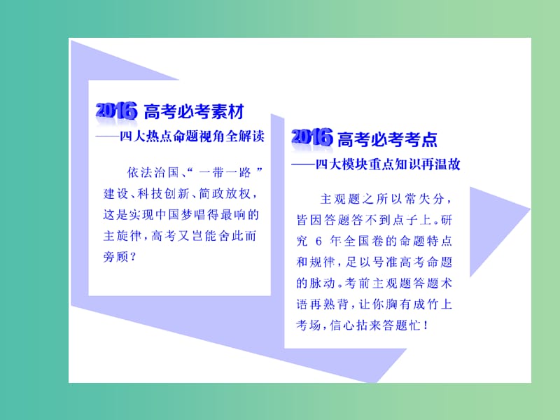 高考政治二轮复习 第二部分 考前命题热点的特别关注 热点一 法治经济、法治政府、法治文化课件.ppt_第2页