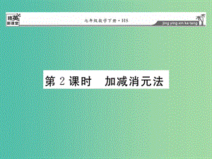 七年級數(shù)學下冊 7.2 加減消元法（第2課時）課件 （新版）華東師大版.ppt