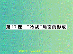 九年級歷史下冊 世界現(xiàn)代史 第四學(xué)習(xí)主題 第13課 “冷戰(zhàn)”局面的形成課件 川教版.ppt