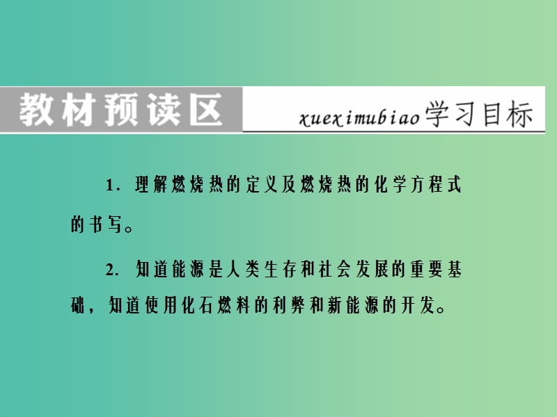 高中化学 第一章 化学反应与能量 第二节 燃烧热 能源课件 新人教版选修4.ppt_第2页