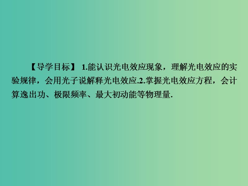 高考物理总复习 第12章 第3课时 光电效应 波粒二象性课件.ppt_第2页