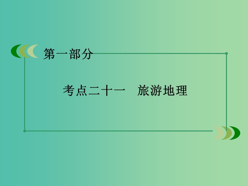 高考地理二轮复习 第一部分 微专题强化练 考点21 旅游地理课件.ppt_第3页