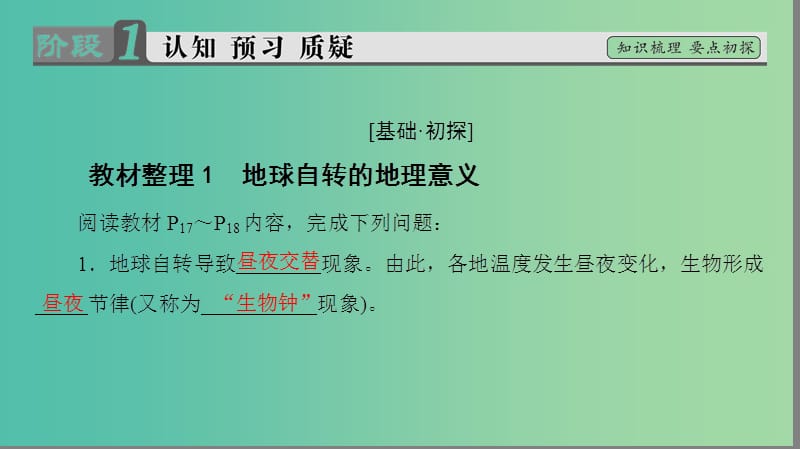 高中地理 第一章 宇宙中的地球 第三节 地球的运动第二课时课件 湘教版必修1.ppt_第3页