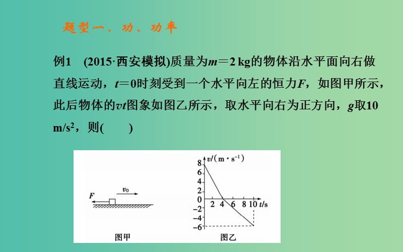 高考物理二轮复习 专题2 第1课 功、功率、能量课件.ppt_第2页