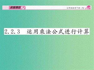 七年級數(shù)學下冊 第2章 整式的乘法 2.2.3 運用乘法公式進行計算課件 （新版）湘教版.ppt