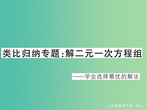 七年級(jí)數(shù)學(xué)下冊(cè) 類比歸納專題 解二元一次方程組課件 （新版）新人教版.ppt