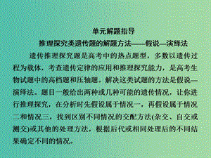 高考生物第一輪復(fù)習(xí) 第一單元 遺傳定律和伴性遺傳解題指導(dǎo)課件 新人教版必修2.ppt