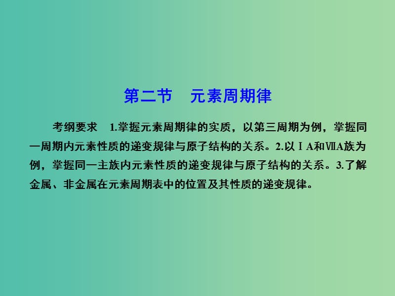 高考化学总复习 5.2元素周期律课件.ppt_第1页