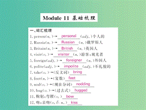 七年級(jí)英語(yǔ)下冊(cè) Module 11 Body language基礎(chǔ)梳理課件 （新版）外研版.ppt