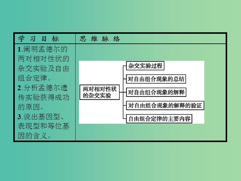 高中生物 第1章 遗传因子的发现 第1节 孟德尔的豌豆杂交实验（二）课件 新人教版必修2.ppt_第2页