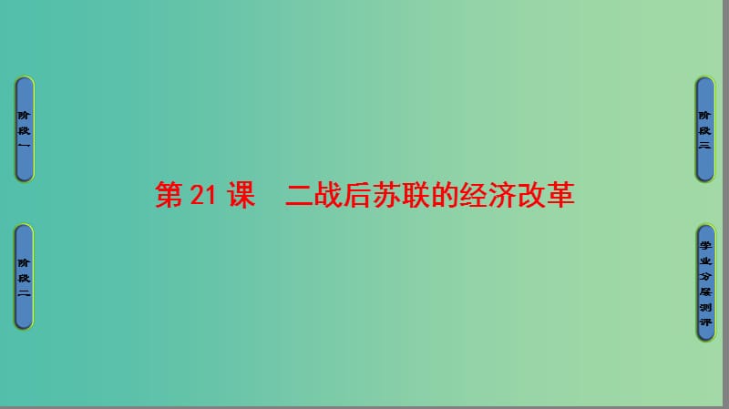 高中历史第7单元苏联的社会主义建设第21课二战后苏联的经济改革课件新人教版.ppt_第1页