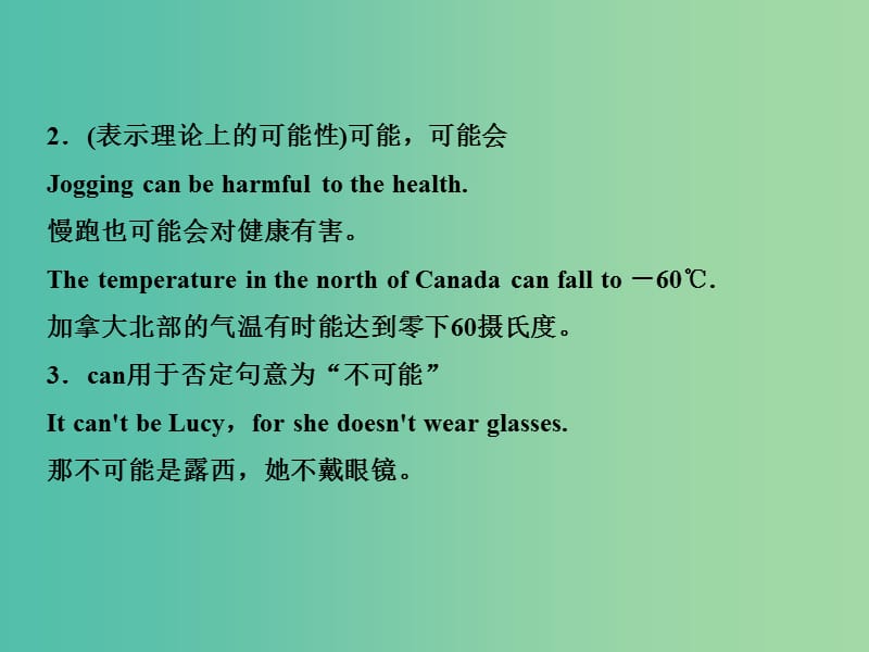 高考英语一轮复习语法部分第六讲情态动词课件外研版.ppt_第3页