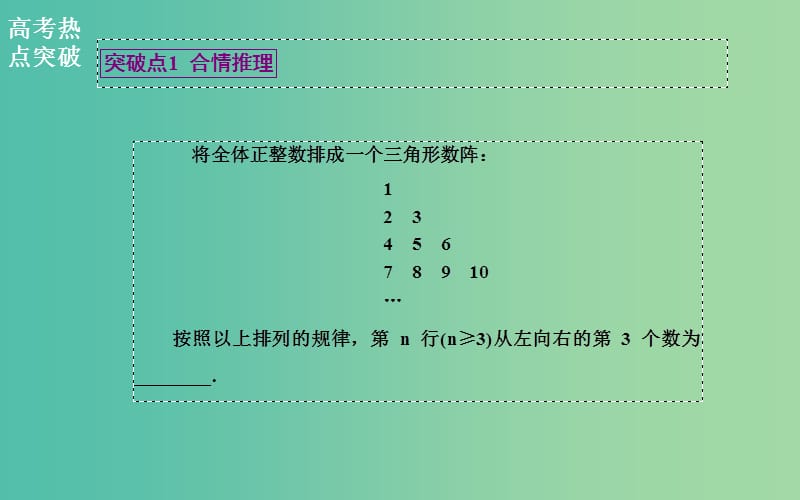 高考数学二轮复习 专题7 概率与统计、推理与证明、算法初步、框图、复数 第三讲 推理与证明课件 文.ppt_第3页