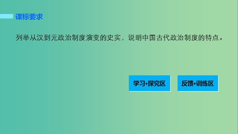 高中历史 第一单元 古代中国的政治制度 3 从汉至元政治制度的演变课件 北师大版必修1.ppt_第2页