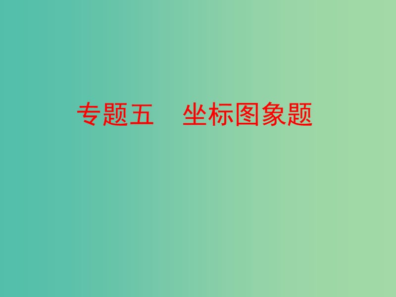 中考化学复习 第二部分 专题突破 强化训练 专题五 坐标图象题课件 （新版）新人教版.ppt_第1页