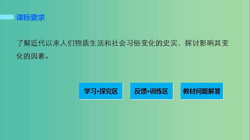 高中历史 第五单元 中国近现代社会生活的变迁 18 物质生活与习俗的变迁课件 新人教版必修2.ppt_第2页