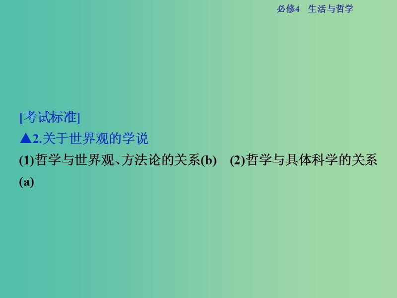 高考政治总复习 第一单元 生活智慧与时代精神 第一课 美好生活的向导课件 新人教版必修4.ppt_第3页