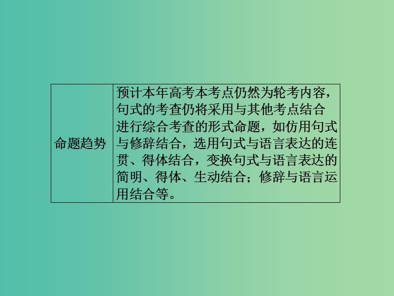 高考语文一轮总复习 专题4 选用、仿用、变换句式（含修辞）课件.ppt_第3页