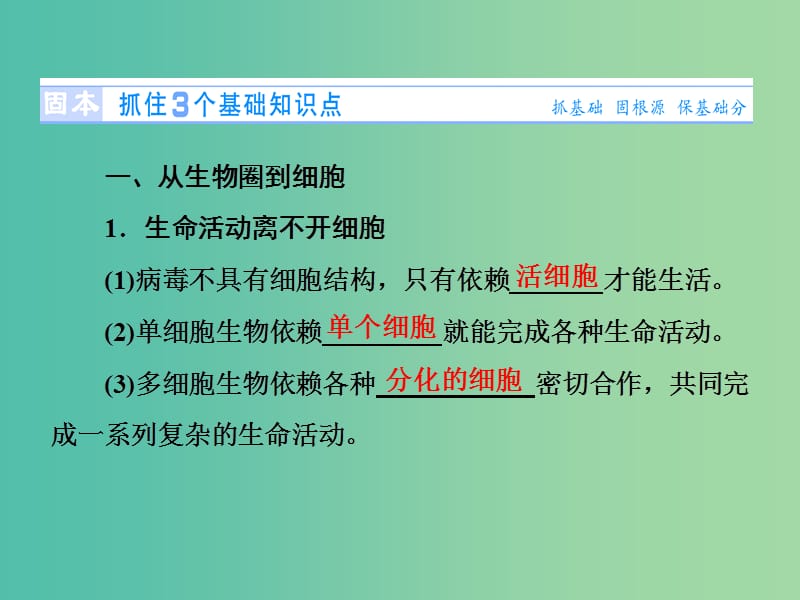 高考生物总复习 第1单元 第1讲 走近细胞课件 新人教版必修1.ppt_第2页