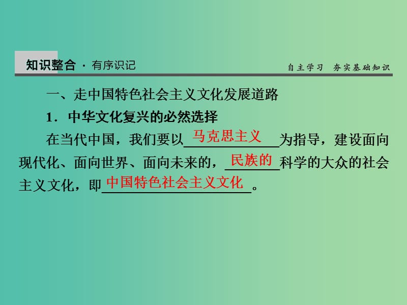 高考政治第一轮复习 第12单元 第29课 建设社会主义文化强国课件.ppt_第3页