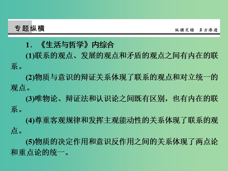 高考政治第一轮复习 第15单元 思想方法与创新意识单元总结课件.ppt_第3页