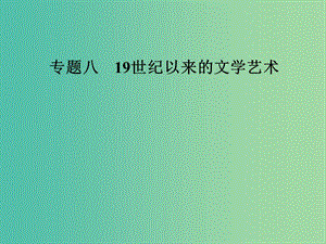 高中歷史 專題八 19世紀以來的文學藝術 二 碰撞與沖突課件 人民版必修3.PPT