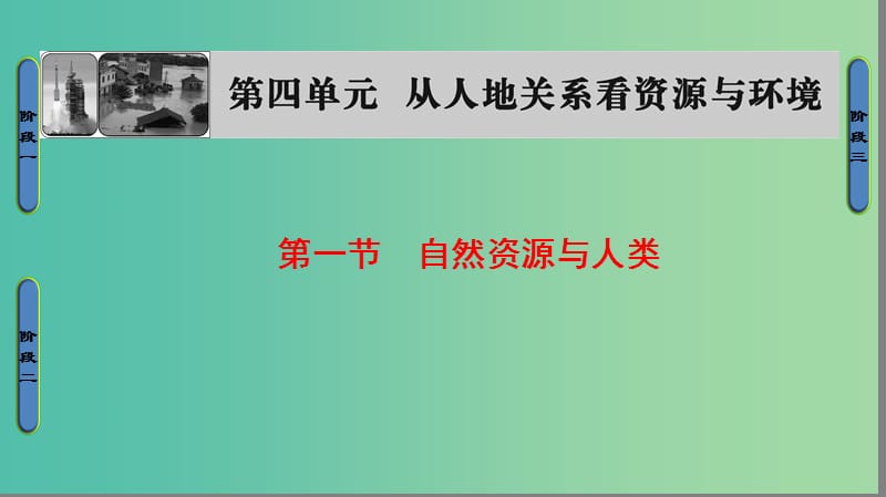 高中地理第4单元从人地关系看资源与环境-第1节自然资源与人类课件鲁教版.ppt_第1页