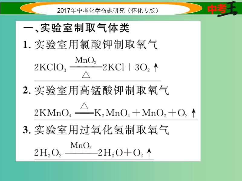 中考化学命题研究 化学方程式专项训练课件.ppt_第2页