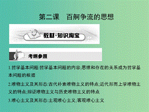 高考政治第一輪復習 第一單元 第二課 百舸爭流的思想課件 新人教版必修4.ppt