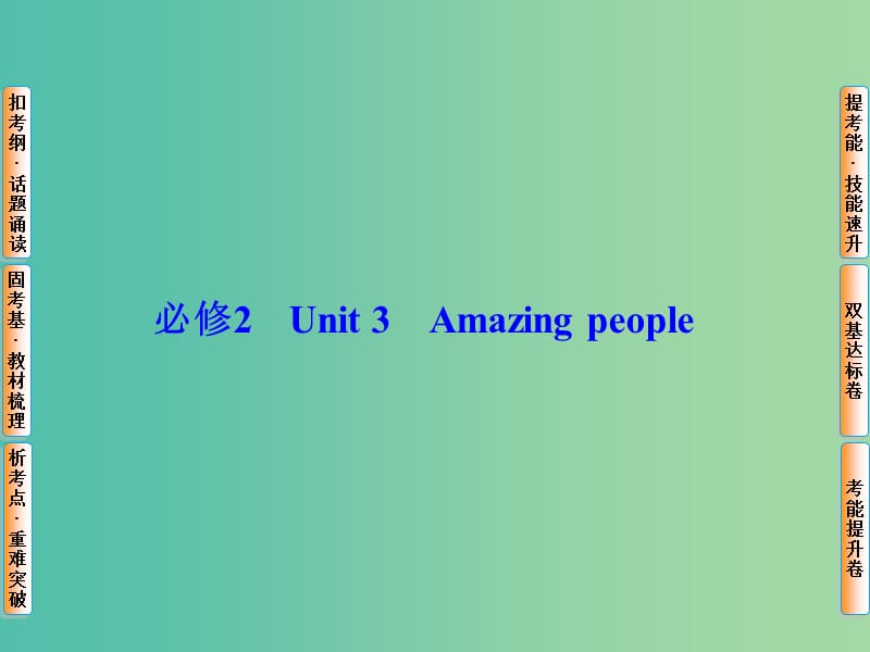 高考英语总复习 Unit3 Amazing people课件 牛津译林版必修2.ppt_第1页