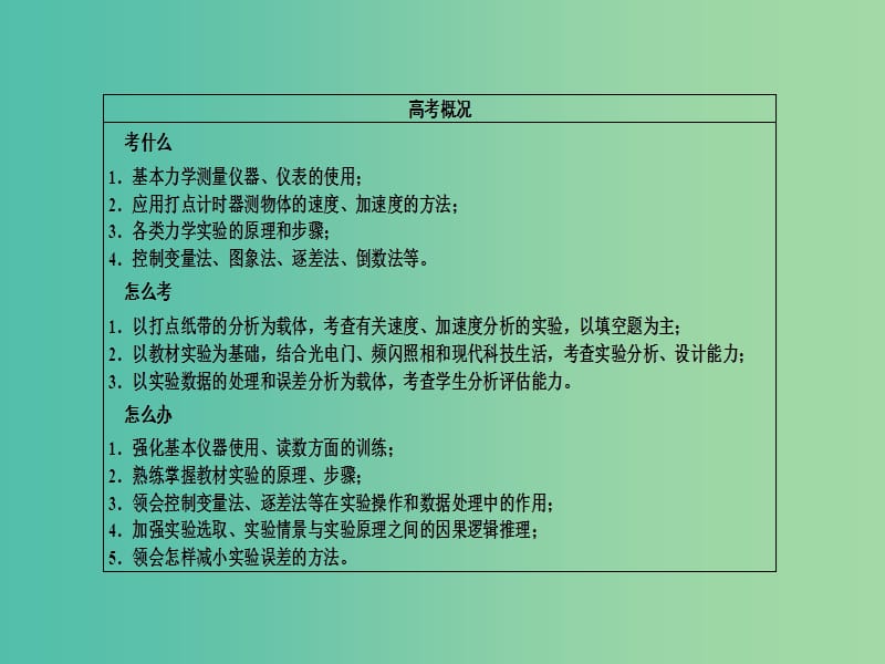 高考物理二轮复习 专题整合突破五 物理实验 第12讲 力学实验课件.ppt_第3页